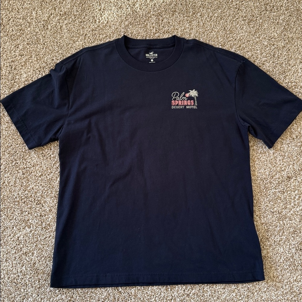 Hollister Navy Blue Palm Springs Desert Motel Tee